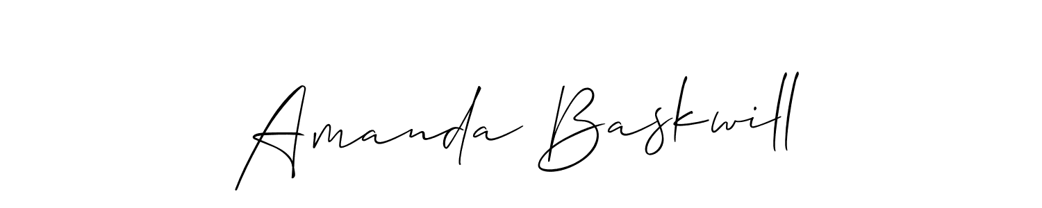 Make a beautiful signature design for name Amanda Baskwill. With this signature (Allison_Script) style, you can create a handwritten signature for free. Amanda Baskwill signature style 2 images and pictures png