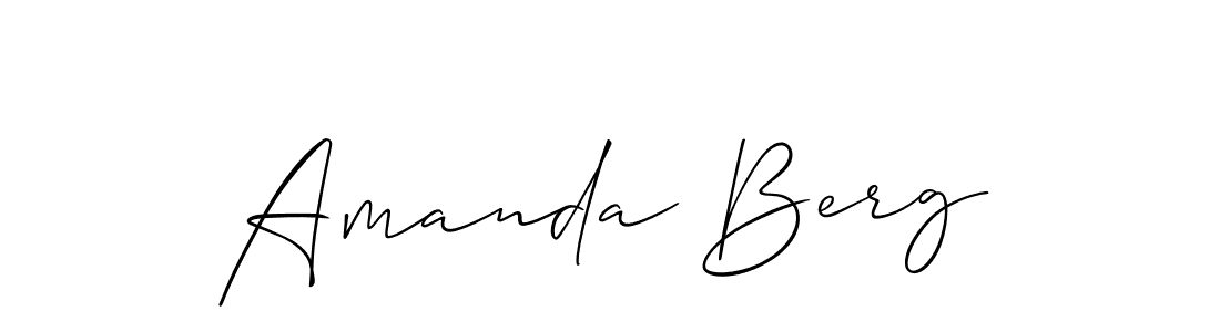 Design your own signature with our free online signature maker. With this signature software, you can create a handwritten (Allison_Script) signature for name Amanda Berg. Amanda Berg signature style 2 images and pictures png