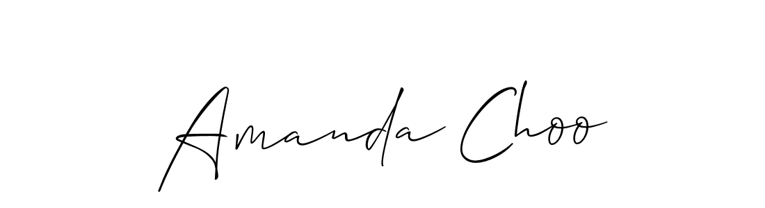 Also You can easily find your signature by using the search form. We will create Amanda Choo name handwritten signature images for you free of cost using Allison_Script sign style. Amanda Choo signature style 2 images and pictures png
