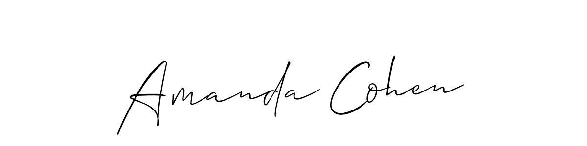 if you are searching for the best signature style for your name Amanda Cohen. so please give up your signature search. here we have designed multiple signature styles  using Allison_Script. Amanda Cohen signature style 2 images and pictures png