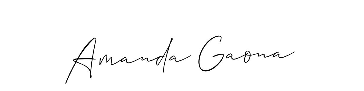 You should practise on your own different ways (Allison_Script) to write your name (Amanda Gaona) in signature. don't let someone else do it for you. Amanda Gaona signature style 2 images and pictures png