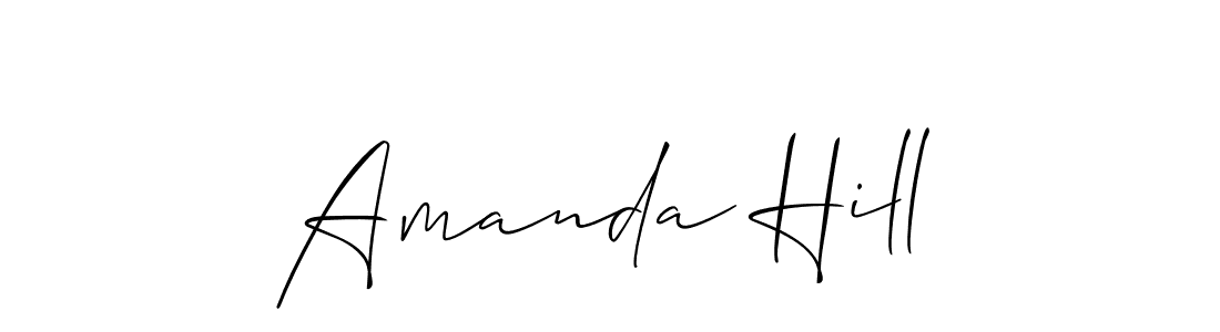 Also we have Amanda Hill name is the best signature style. Create professional handwritten signature collection using Allison_Script autograph style. Amanda Hill signature style 2 images and pictures png