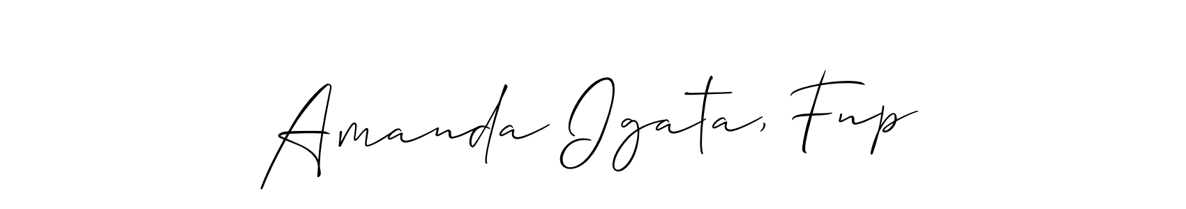 Similarly Allison_Script is the best handwritten signature design. Signature creator online .You can use it as an online autograph creator for name Amanda Igata, Fnp. Amanda Igata, Fnp signature style 2 images and pictures png