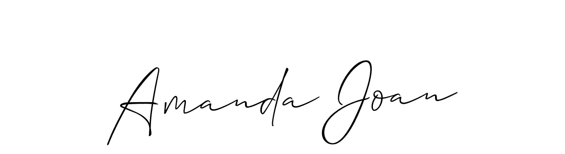 How to make Amanda Joan signature? Allison_Script is a professional autograph style. Create handwritten signature for Amanda Joan name. Amanda Joan signature style 2 images and pictures png