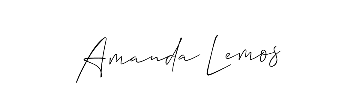 Make a beautiful signature design for name Amanda Lemos. With this signature (Allison_Script) style, you can create a handwritten signature for free. Amanda Lemos signature style 2 images and pictures png