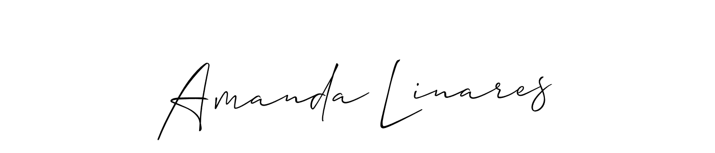 Design your own signature with our free online signature maker. With this signature software, you can create a handwritten (Allison_Script) signature for name Amanda Linares. Amanda Linares signature style 2 images and pictures png