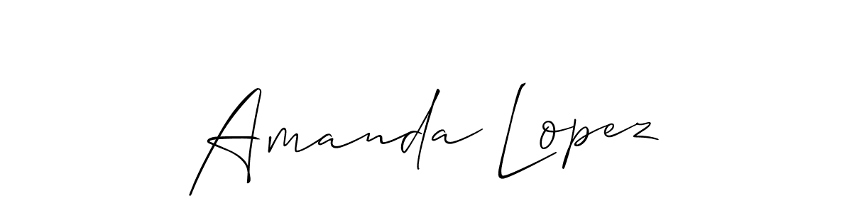 Also You can easily find your signature by using the search form. We will create Amanda Lopez name handwritten signature images for you free of cost using Allison_Script sign style. Amanda Lopez signature style 2 images and pictures png