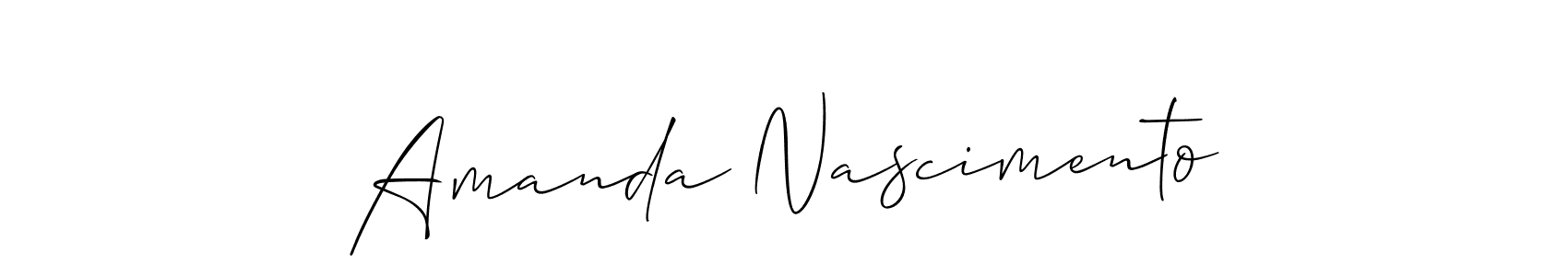 The best way (Allison_Script) to make a short signature is to pick only two or three words in your name. The name Amanda Nascimento include a total of six letters. For converting this name. Amanda Nascimento signature style 2 images and pictures png