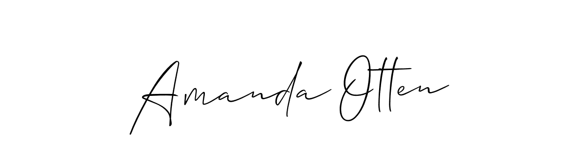How to make Amanda Otten name signature. Use Allison_Script style for creating short signs online. This is the latest handwritten sign. Amanda Otten signature style 2 images and pictures png