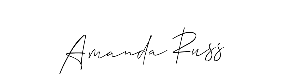 Also we have Amanda Russ name is the best signature style. Create professional handwritten signature collection using Allison_Script autograph style. Amanda Russ signature style 2 images and pictures png