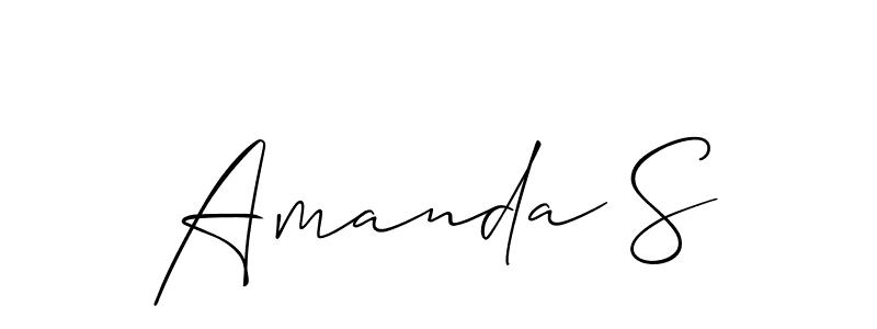 Create a beautiful signature design for name Amanda S. With this signature (Allison_Script) fonts, you can make a handwritten signature for free. Amanda S signature style 2 images and pictures png