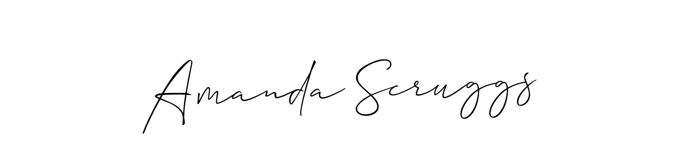 How to make Amanda Scruggs name signature. Use Allison_Script style for creating short signs online. This is the latest handwritten sign. Amanda Scruggs signature style 2 images and pictures png
