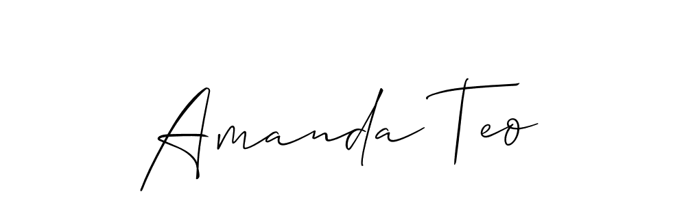 if you are searching for the best signature style for your name Amanda Teo. so please give up your signature search. here we have designed multiple signature styles  using Allison_Script. Amanda Teo signature style 2 images and pictures png