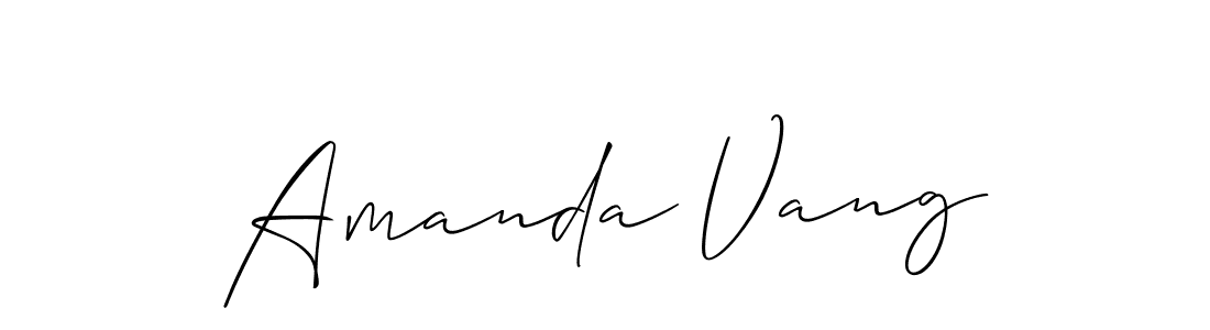 Make a beautiful signature design for name Amanda Vang. With this signature (Allison_Script) style, you can create a handwritten signature for free. Amanda Vang signature style 2 images and pictures png