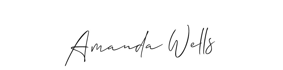 Best and Professional Signature Style for Amanda Wells. Allison_Script Best Signature Style Collection. Amanda Wells signature style 2 images and pictures png