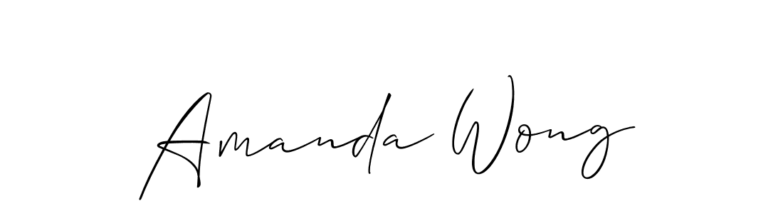 The best way (Allison_Script) to make a short signature is to pick only two or three words in your name. The name Amanda Wong include a total of six letters. For converting this name. Amanda Wong signature style 2 images and pictures png