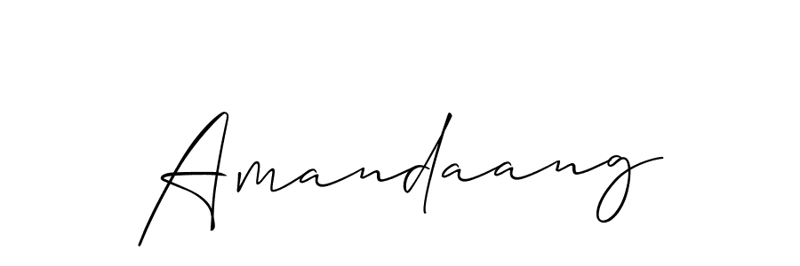 Make a beautiful signature design for name Amandaang. With this signature (Allison_Script) style, you can create a handwritten signature for free. Amandaang signature style 2 images and pictures png