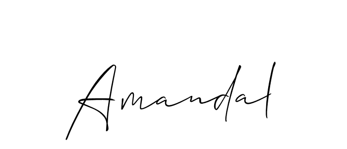 How to make Amandal signature? Allison_Script is a professional autograph style. Create handwritten signature for Amandal name. Amandal signature style 2 images and pictures png