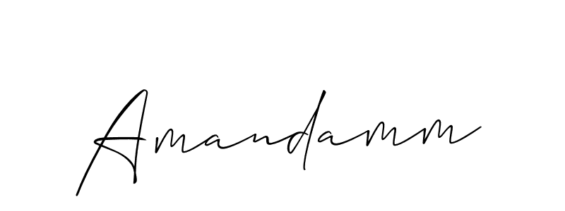 Design your own signature with our free online signature maker. With this signature software, you can create a handwritten (Allison_Script) signature for name Amandamm. Amandamm signature style 2 images and pictures png