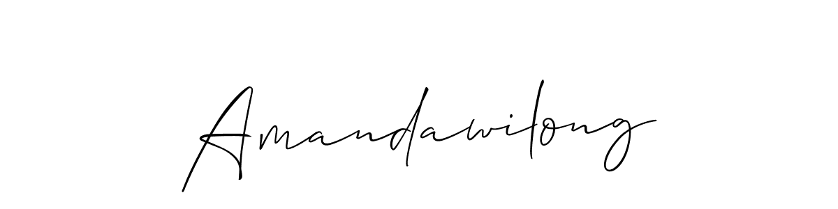 You should practise on your own different ways (Allison_Script) to write your name (Amandawilong) in signature. don't let someone else do it for you. Amandawilong signature style 2 images and pictures png