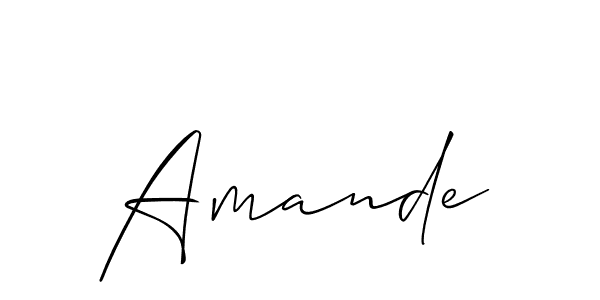 You should practise on your own different ways (Allison_Script) to write your name (Amande) in signature. don't let someone else do it for you. Amande signature style 2 images and pictures png