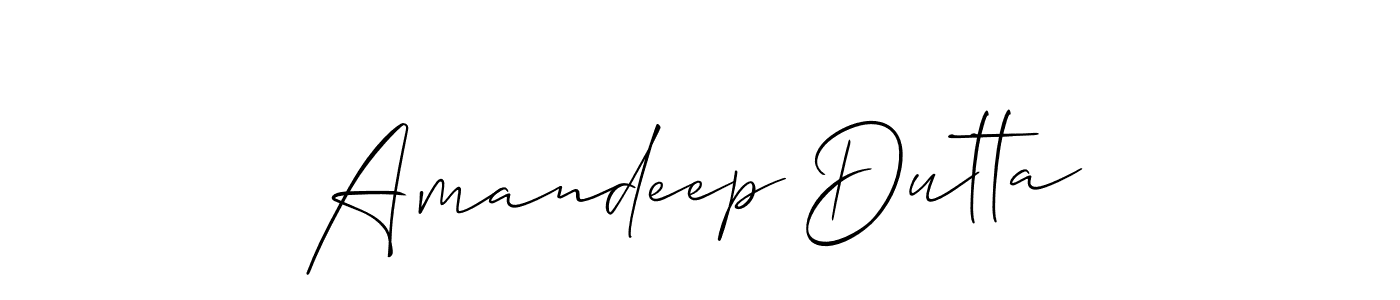 Create a beautiful signature design for name Amandeep Dutta. With this signature (Allison_Script) fonts, you can make a handwritten signature for free. Amandeep Dutta signature style 2 images and pictures png