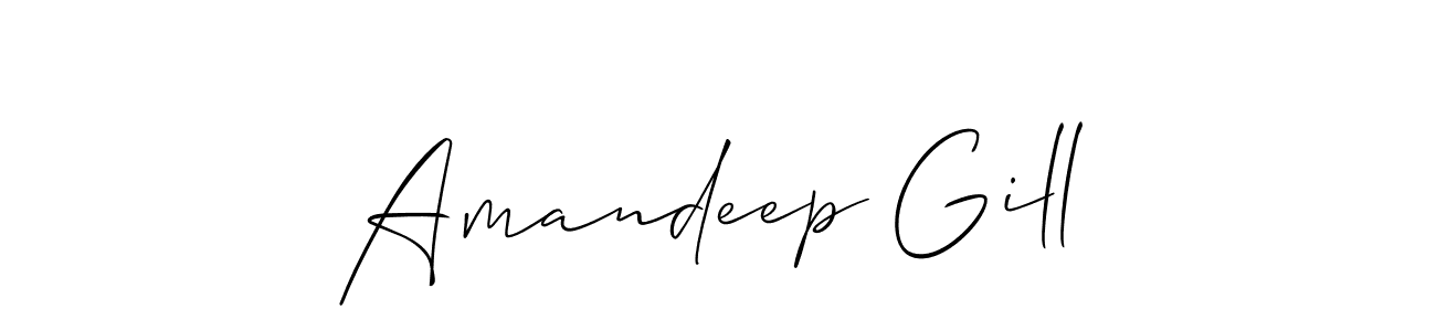 Make a beautiful signature design for name Amandeep Gill. With this signature (Allison_Script) style, you can create a handwritten signature for free. Amandeep Gill signature style 2 images and pictures png