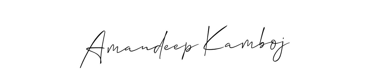 This is the best signature style for the Amandeep Kamboj name. Also you like these signature font (Allison_Script). Mix name signature. Amandeep Kamboj signature style 2 images and pictures png