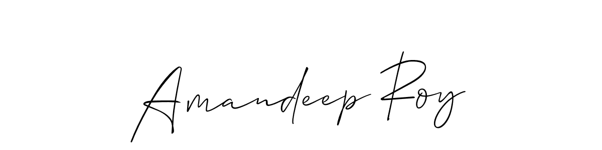 Design your own signature with our free online signature maker. With this signature software, you can create a handwritten (Allison_Script) signature for name Amandeep Roy. Amandeep Roy signature style 2 images and pictures png