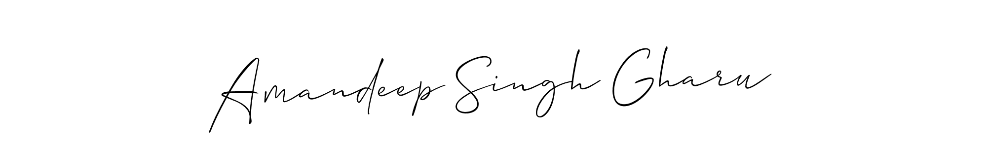 Use a signature maker to create a handwritten signature online. With this signature software, you can design (Allison_Script) your own signature for name Amandeep Singh Gharu. Amandeep Singh Gharu signature style 2 images and pictures png