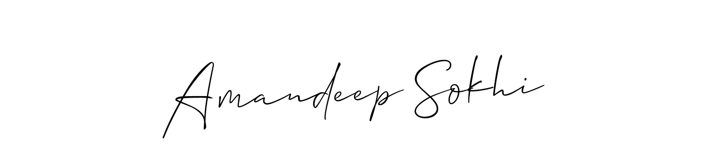 if you are searching for the best signature style for your name Amandeep Sokhi. so please give up your signature search. here we have designed multiple signature styles  using Allison_Script. Amandeep Sokhi signature style 2 images and pictures png