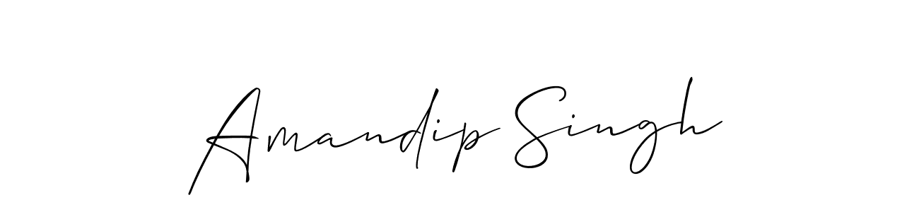 Design your own signature with our free online signature maker. With this signature software, you can create a handwritten (Allison_Script) signature for name Amandip Singh. Amandip Singh signature style 2 images and pictures png