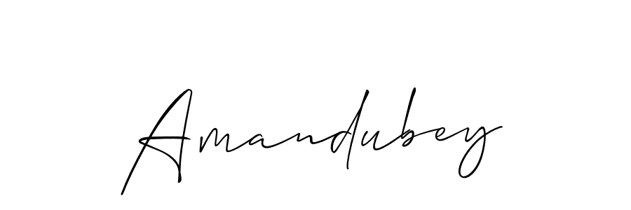 How to make Amandubey name signature. Use Allison_Script style for creating short signs online. This is the latest handwritten sign. Amandubey signature style 2 images and pictures png
