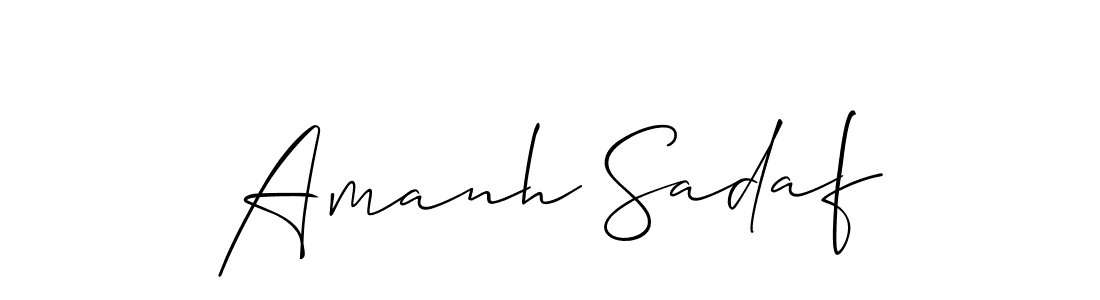 Create a beautiful signature design for name Amanh Sadaf. With this signature (Allison_Script) fonts, you can make a handwritten signature for free. Amanh Sadaf signature style 2 images and pictures png