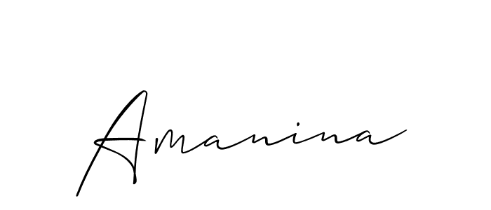 Make a beautiful signature design for name Amanina. Use this online signature maker to create a handwritten signature for free. Amanina signature style 2 images and pictures png