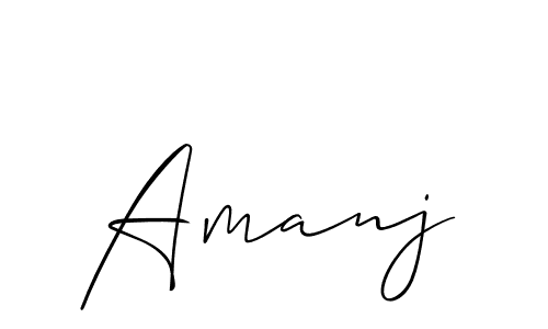 Also You can easily find your signature by using the search form. We will create Amanj name handwritten signature images for you free of cost using Allison_Script sign style. Amanj signature style 2 images and pictures png