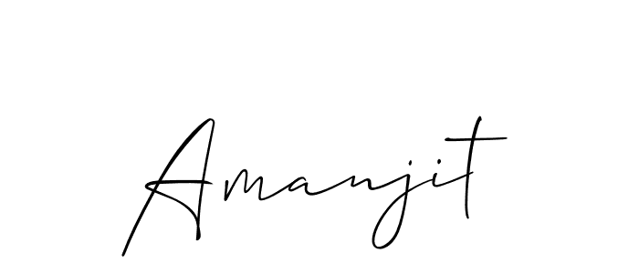 The best way (Allison_Script) to make a short signature is to pick only two or three words in your name. The name Amanjit include a total of six letters. For converting this name. Amanjit signature style 2 images and pictures png