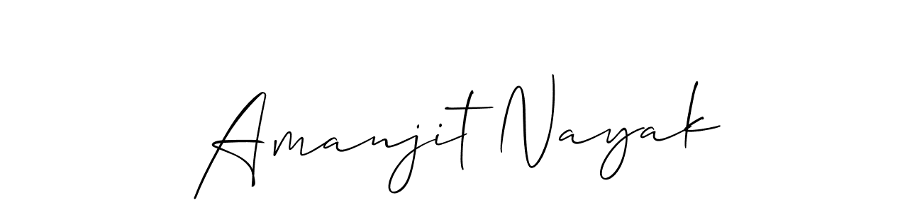 Make a beautiful signature design for name Amanjit Nayak. With this signature (Allison_Script) style, you can create a handwritten signature for free. Amanjit Nayak signature style 2 images and pictures png