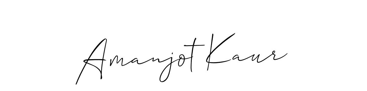 You should practise on your own different ways (Allison_Script) to write your name (Amanjot Kaur) in signature. don't let someone else do it for you. Amanjot Kaur signature style 2 images and pictures png