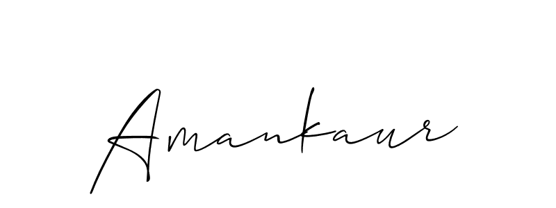 Design your own signature with our free online signature maker. With this signature software, you can create a handwritten (Allison_Script) signature for name Amankaur. Amankaur signature style 2 images and pictures png