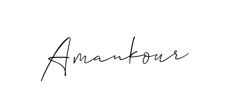 Use a signature maker to create a handwritten signature online. With this signature software, you can design (Allison_Script) your own signature for name Amankour. Amankour signature style 2 images and pictures png