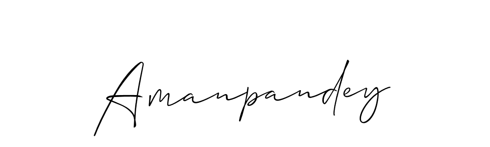 Design your own signature with our free online signature maker. With this signature software, you can create a handwritten (Allison_Script) signature for name Amanpandey. Amanpandey signature style 2 images and pictures png