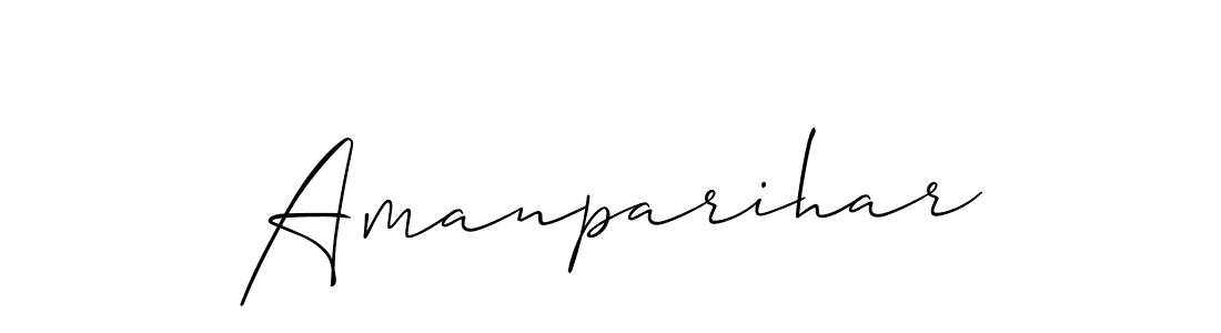 Design your own signature with our free online signature maker. With this signature software, you can create a handwritten (Allison_Script) signature for name Amanparihar. Amanparihar signature style 2 images and pictures png