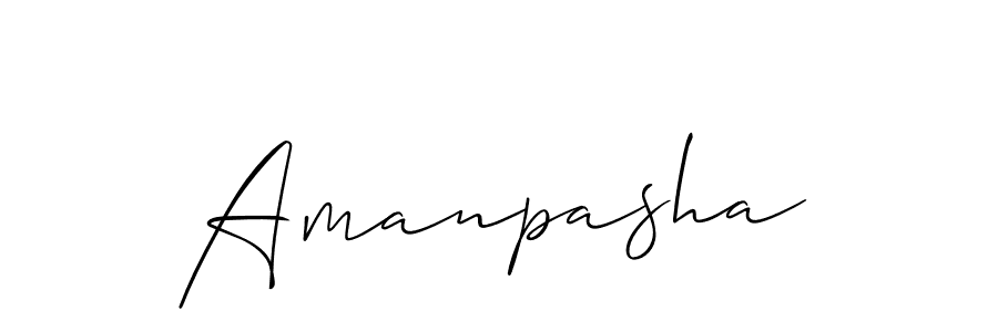 Design your own signature with our free online signature maker. With this signature software, you can create a handwritten (Allison_Script) signature for name Amanpasha. Amanpasha signature style 2 images and pictures png