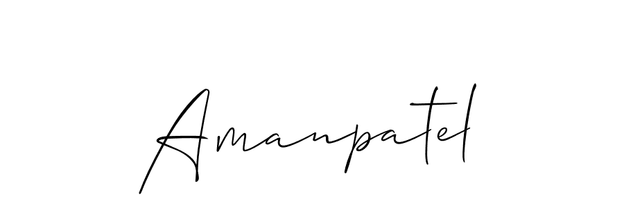 Make a beautiful signature design for name Amanpatel. With this signature (Allison_Script) style, you can create a handwritten signature for free. Amanpatel signature style 2 images and pictures png