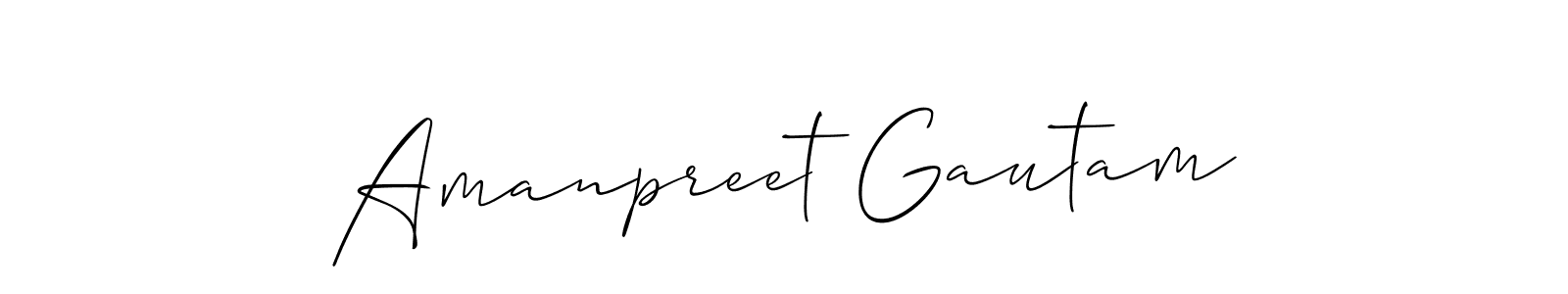 Also we have Amanpreet Gautam name is the best signature style. Create professional handwritten signature collection using Allison_Script autograph style. Amanpreet Gautam signature style 2 images and pictures png