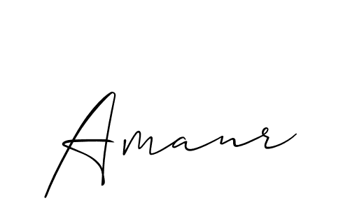 The best way (Allison_Script) to make a short signature is to pick only two or three words in your name. The name Amanr include a total of six letters. For converting this name. Amanr signature style 2 images and pictures png