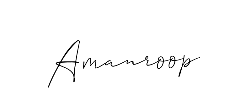 Also we have Amanroop name is the best signature style. Create professional handwritten signature collection using Allison_Script autograph style. Amanroop signature style 2 images and pictures png