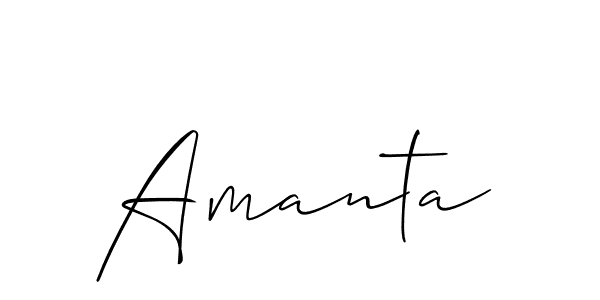 How to make Amanta signature? Allison_Script is a professional autograph style. Create handwritten signature for Amanta name. Amanta signature style 2 images and pictures png