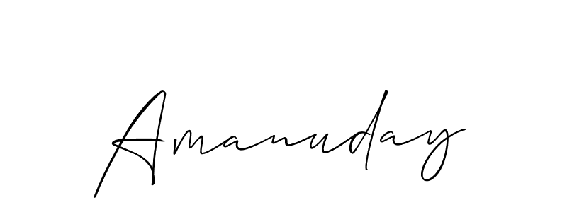 Design your own signature with our free online signature maker. With this signature software, you can create a handwritten (Allison_Script) signature for name Amanuday. Amanuday signature style 2 images and pictures png